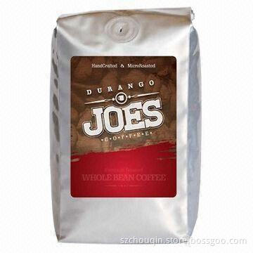 Big Aluminum Foil Bag for Coffee with Valve and Flat Bottom